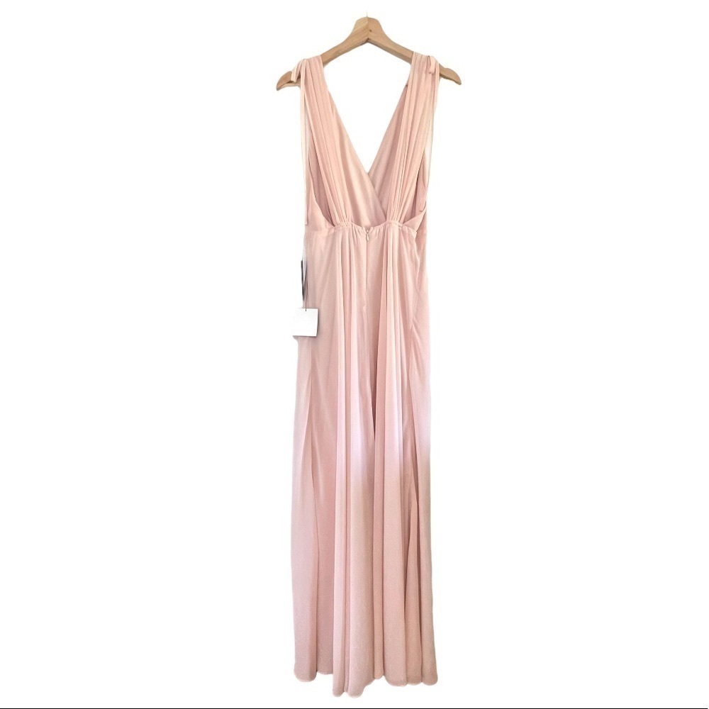 NWT Lulus Dance the Night Away Lovely Blush Pink Backless Maxi Dress Gown Large - Picture 6 of 16